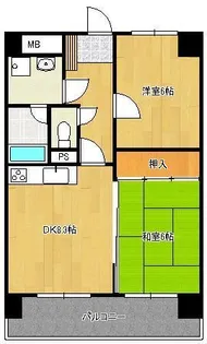 ライオンズマンション青山【5階】の間取り