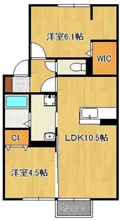 グリシナHAKUSAN【1階】の間取り