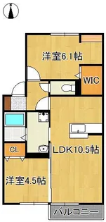 グリシナHAKUSAN【2階】の間取り