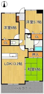 珪州館Ⅱ【3階】の間取り