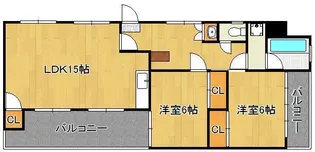 ロード黒崎【2階】の間取り