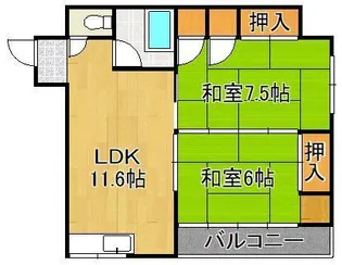 ロード黒崎【5階】の間取り