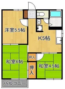 タウニィ熊西【2階】の間取り