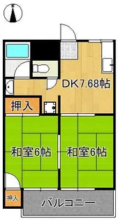 コーポセサミロード【2階】の間取り