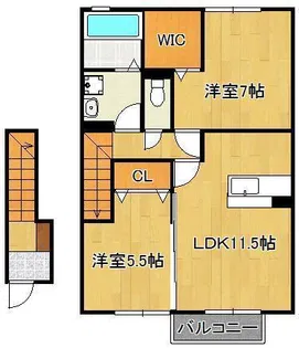 グラシューズ楓【2階】の間取り