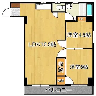 エルモス若松【4階】の間取り