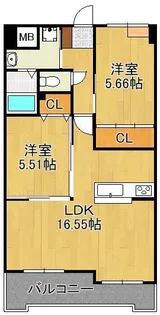 VENT CREST【5階】の間取り