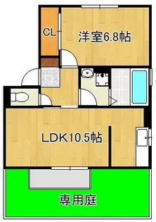 ペルル黒崎【1階】の間取り