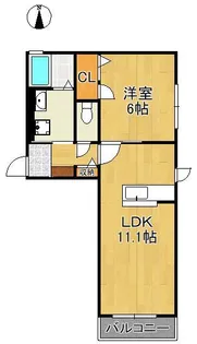 セレーノ宮前【2階】の間取り