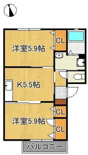サンアスタ【2階】の間取り