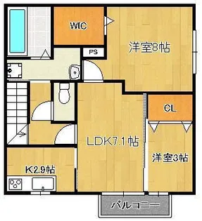 セジュールS・A【2階】の間取り