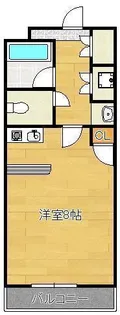 ジュネス陣原【4階】の間取り