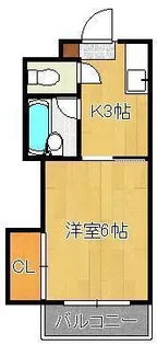 PLEAST熊西【5階】の間取り