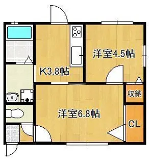 ウィステリア・ナオ【1階】の間取り