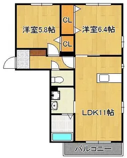 ソシア平尾C棟【1階】の間取り