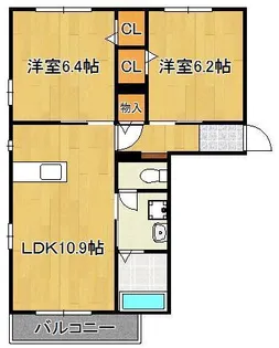 ソシア平尾C棟【3階】の間取り