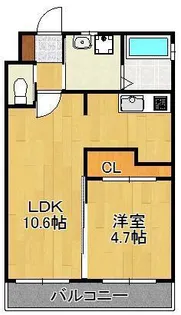 ベイスタイル【5階】の間取り