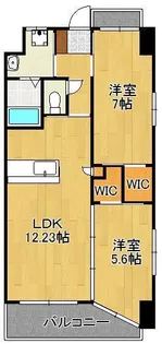 ウィングス里中【3階】の間取り