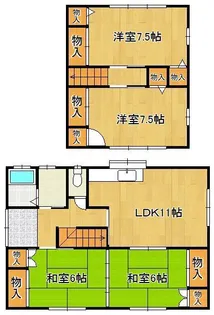 福岡県北九州市若松区山手町【一戸建】の間取り