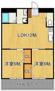 北浜ビル【4階】の間取り