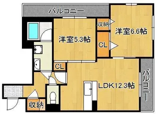 レスポワールK・H【2階】の間取り
