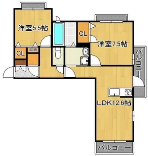 エンジョイスペース鷹の巣【2階】の間取り