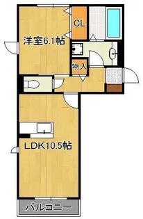 リアン ド ファミーユ 穴生【1階】の間取り