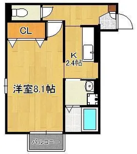 Carnelian 穴生【2階】の間取り