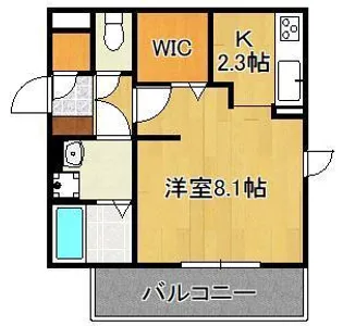 ヴィアンジュ黒崎【2階】の間取り