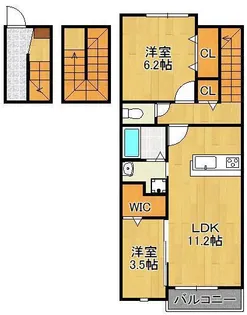 レガリア陣原 A棟【3階】の間取り