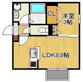 モアプラス東鳴水【1階】の間取り