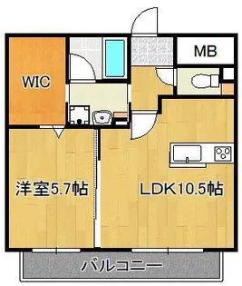 サンシャインタワー陣原【10階】の間取り