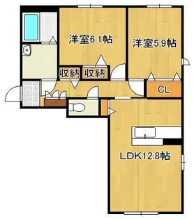 ヴェレ西神原【2階】の間取り