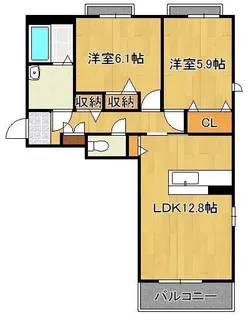 ヴェレ西神原【3階】の間取り