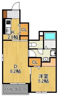 グラン・リーオE【1階】の間取り