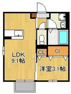 Fuga陣山【1階】の間取り