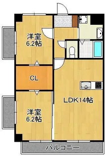 bright hearts ano【7階】の間取り