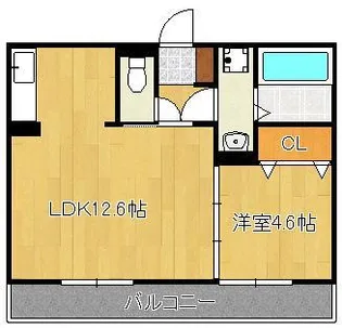 イオメール折尾 B棟【3階】の間取り