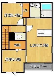 トゥルー ハート【2階】の間取り