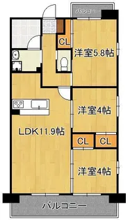 コンダクトレジデンスANO【8階】の間取り