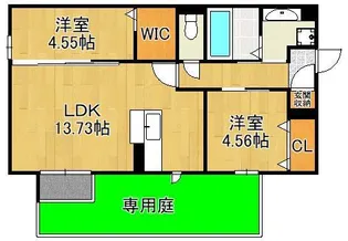 Polonia Wakamatsu A棟【1階】の間取り
