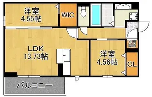 Polonia Wakamatsu A棟【3階】の間取り