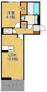 Polonia Wakamatsu B棟【2階】の間取り