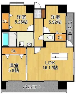 LEGEND筒井【11階】の間取り