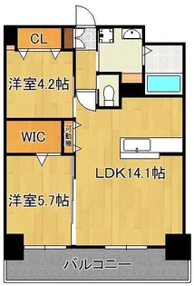 ウィングス熊手【8階】の間取り