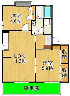 セゾン則松ⅡB【1階】の間取り