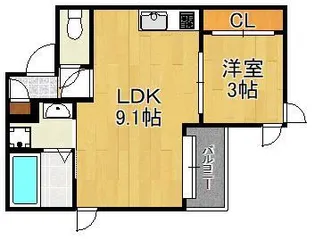 Regalestラフィエ【3階】の間取り
