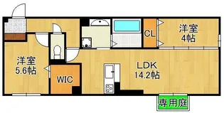 イオメール竹末【1階】の間取り
