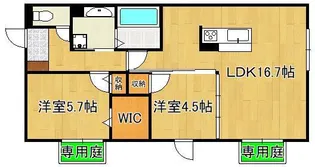 イオメール竹末【1階】の間取り