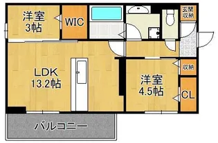 TORISIA陣原【3階】の間取り